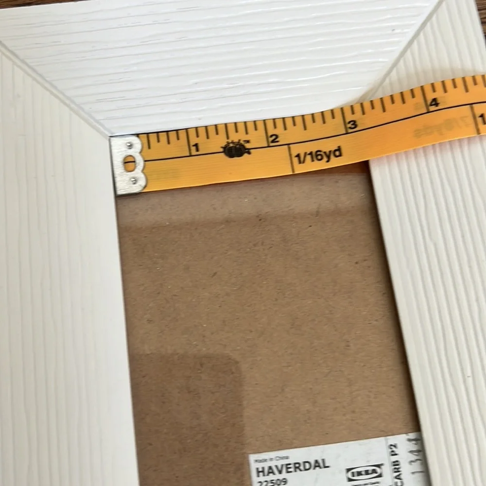 White wood rustic IKEA photo picture frame